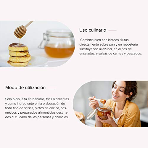 Miel de abeja ecologica pura Milflores | Miel de España 100% Natural, Organica, Fresca y Cruda con certificado Ecológico 450 Gr / Miel cruda, extracción en frío. Producción ecológica 100%