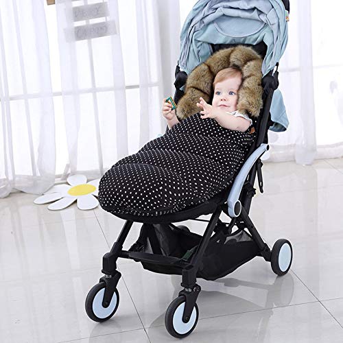 Migaven Saco Silla Paseo Universal, Saco de Dormir Bebe para Cochecito Protección Antideslizante, con Capucha Desmontable para Niños Pequeños Bebés Cochecitos Accesorios Nergo