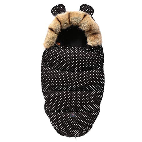 Migaven Saco Silla Paseo Universal, Saco de Dormir Bebe para Cochecito Protección Antideslizante, con Capucha Desmontable para Niños Pequeños Bebés Cochecitos Accesorios Nergo