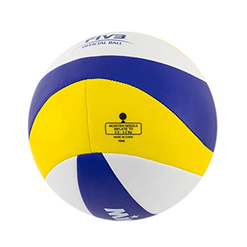 MIKASA 1623 Beach Classic VXL 30 - Pelota de Volley Playa (tamaño 5), Color Blanco, Azul y Amarillo