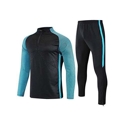 Mikelabo - Conjunto de Entrenamiento de Camiseta de fútbol de Manga Larga para Hombre chándales completos Pantalones de Jogging Sudaderas de Gimnasia Conjunto de Entrenamiento