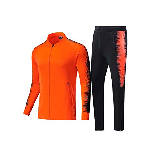 Mikelabo - Conjunto de Entrenamiento de Camiseta de fútbol de Manga Larga para Hombre chándales completos Pantalones de Jogging Sudaderas de Gimnasia Conjunto de Entrenamiento