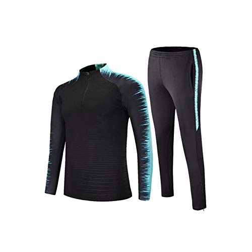 Mikelabo - Conjunto de Entrenamiento de Camiseta de fútbol de Manga Larga para Hombre chándales completos Pantalones de Jogging Sudaderas de Gimnasia Conjunto de Entrenamiento