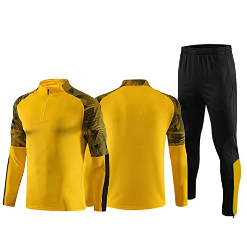 Mikelabo - Conjunto de Entrenamiento de Camiseta de fútbol de Manga Larga para Hombre chándales completos Pantalones de Jogging Sudaderas de Gimnasia Conjunto de Entrenamiento