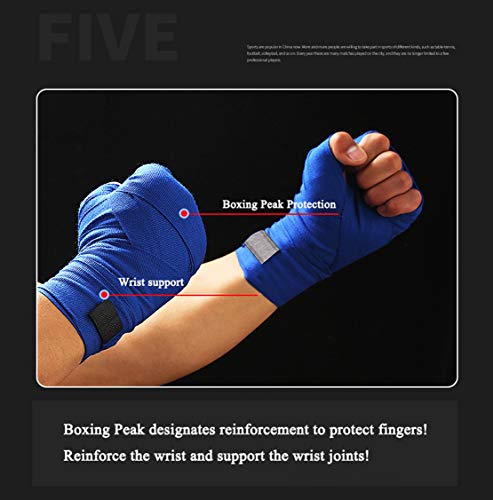 Mikelabo Guantillas MMA Wrist Wraps Boxeo Entrenamiento Vendas Boxeo Hombre/Mujer Comba Boxeo ，Mmay Artes Marciales-Vendas Elásticas De 3/5 Metros