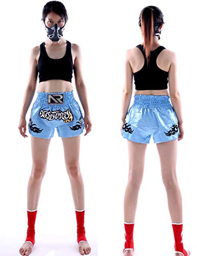 Mikelabo Muay Thai Fight Shorts, MMA Boxeo Shorts Boxeo Peto Entrenamiento Boxeo Hombre/Mujer MMA Entrenamiento calzón Grappling Martial Combat Shorts Shorts de Entrenamiento Arts Kickboxing