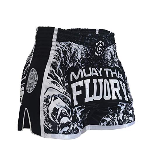 Mikelabo Muay Thai Fight Shorts, MMA Boxeo Shorts Boxeo Peto Entrenamiento Boxeo Hombre/Mujer MMA Entrenamiento calzón Grappling Martial Combat Shorts Shorts de Entrenamiento Arts Kickboxing