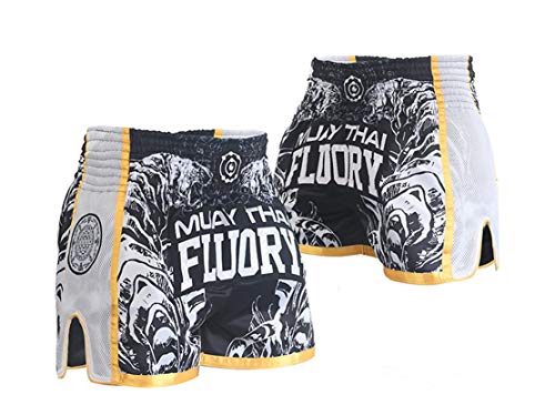 Mikelabo Muay Thai Fight Shorts, MMA Boxeo Shorts Boxeo Peto Entrenamiento Boxeo Hombre/Mujer MMA Entrenamiento calzón Grappling Martial Combat Shorts Shorts de Entrenamiento Arts Kickboxing