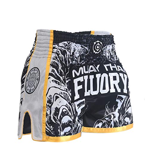 Mikelabo Muay Thai Fight Shorts, MMA Boxeo Shorts Boxeo Peto Entrenamiento Boxeo Hombre/Mujer MMA Entrenamiento calzón Grappling Martial Combat Shorts Shorts de Entrenamiento Arts Kickboxing