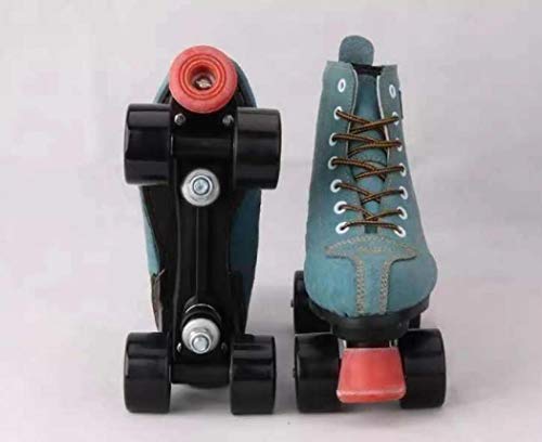 Milky Way Patines clásicos artísticos de 4 ruedas, para hombre y mujer, unisex, adulto (rueda de flash azul, 43) Milky Way Patines clásicos artísticos de 4 ruedas, para hombre y mujer, unisex, adulto (rueda de flash azul, 43)