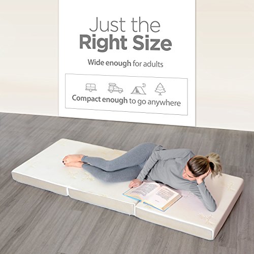 Milliard Colchón Plegable de Tres Partes -10 cm de Profundidad - Para Huéspedes con Funda Extraíble Removible y Base Antideslizante - Single Pequeño (75 x 190 cm) Milliard Colchón Plegable de Tres Partes -10 cm de Profundidad - Para Huéspedes con Funda Extraíble Removible y Base Antideslizante - Single Pequeño (75 x 190 cm)