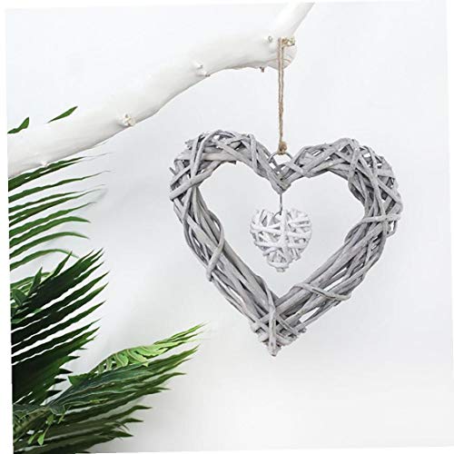 Mimbre de la Guirnalda de Colgar de la Pared en Forma de corazón Marco de la Rota Arte de DIY Corona de Flores Artificiales Coronas Ornamento para decoración de la Boda del Partido Mimbre de la Guirnalda de Colgar de la Pared en Forma de corazón Marco de la Rota Arte de DIY Corona de Flores Artificiales Coronas Ornamento para decoración de la Boda del Partido