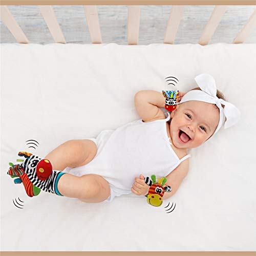 MIMUKIDS marco huellas bebe con sonajeros bebes pies y manos - regalo bebe originales marco para huella bebe con juguete para mano y pies son los mejores regalos originales para bebes recien nacidos