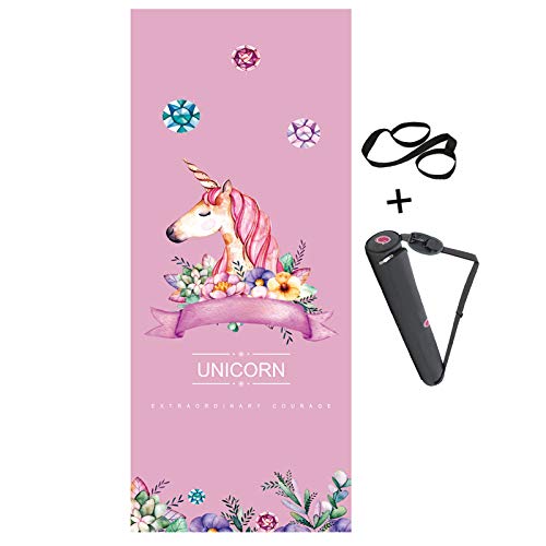 MINCHEDA Alfombra de Yoga Antideslizante con Bolsa de Esterilla de Yoga para Pilates, Ashtanga, Hatha, Yoga de Fisioterapia, 183 X 68 X 0,5 CM MINCHEDA Alfombra de Yoga Antideslizante con Bolsa de Esterilla de Yoga para Pilates, Ashtanga, Hatha, Yoga de Fisioterapia, 183 X 68 X 0,5 CM