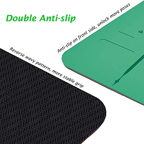 MINCHEDA Esterilla Yoga con Sistema de Alineación y Bolsa de Yoga Mat para Pilates, Deporte en Casa, Ejercicios MINCHEDA Esterilla Yoga con Sistema de Alineación y Bolsa de Yoga Mat para Pilates, Deporte en Casa, Ejercicios
