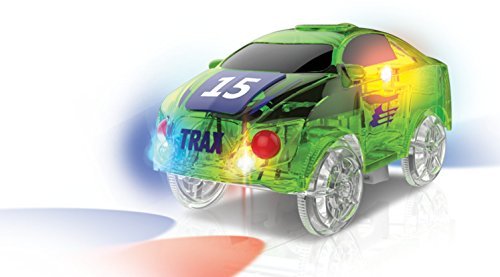 Mindscope Twister Tracks Neon Glow in The Dark 221 Piece (11 Feet) of Flexible Assembly Track Race Series