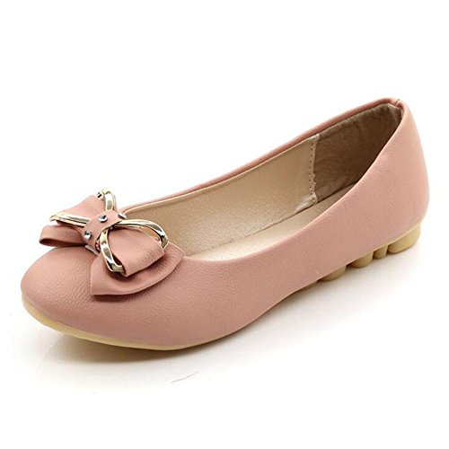 Minetom Mujer Verano Otoño Punta Redonda Zapatos Con Bowknot Estilo Dulce Ballet Plano Zapatos Rosa 37 Minetom Mujer Verano Otoño Punta Redonda Zapatos Con Bowknot Estilo Dulce Ballet Plano Zapatos Rosa 37