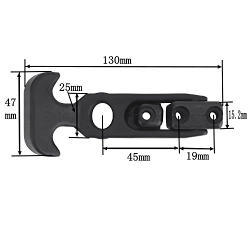 MINGZE 2pcs caucho flexible T-Handle Hebilla Draw cierres cerrojo para caja aldaba para candados de herramientas, refrigerador, carro de golf, ingeniería de la capilla de la máquina o maquinaria