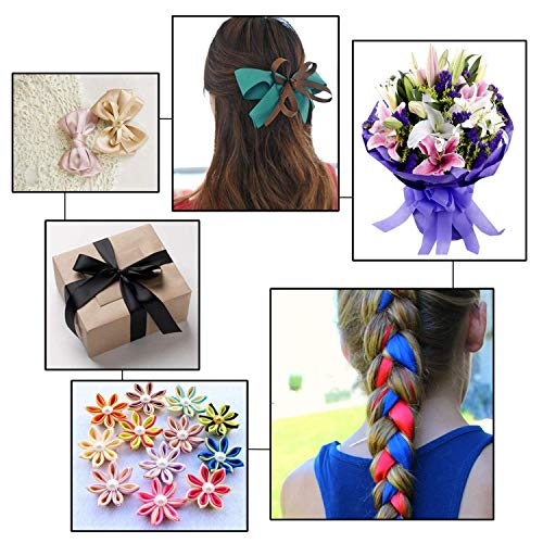 MINGZE 91m * 2.5cm Cinta de raso satén de color sólido, Cinta de Seda Tela, Cinta para manualidades, Envoltura de paquetes de regalo, Confección, Costura, Decoración de bodas (Cielo azul 211#) MINGZE 91m * 2.5cm Cinta de raso satén de color sólido, Cinta de Seda Tela, Cinta para manualidades, Envoltura de paquetes de regalo, Confección, Costura, Decoración de bodas (Cielo azul 211#)