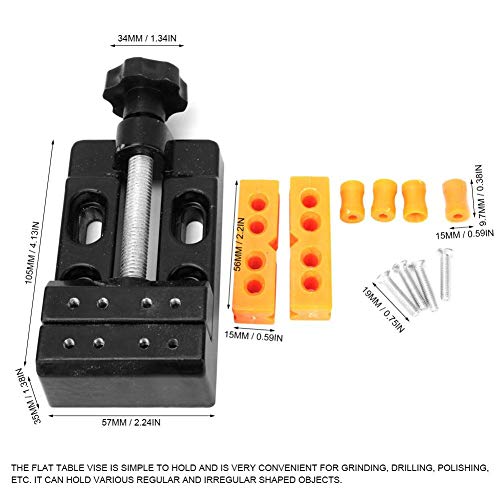 Mini abrazadera plana, prensa de taladro Vice abrazadera Banco de mesa Vice para joyería Banco de trabajo doméstico de nogal Alicates pequeños Abrazadera de mesa