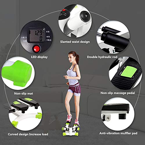 Mini ajustable paso a paso de aire escalador Paso ejercicio de la aptitud de la máquina con pantalla LCD de Hogares Gimnasio hidráulico Silencio paso a paso multi-función de pedal interior Piernas