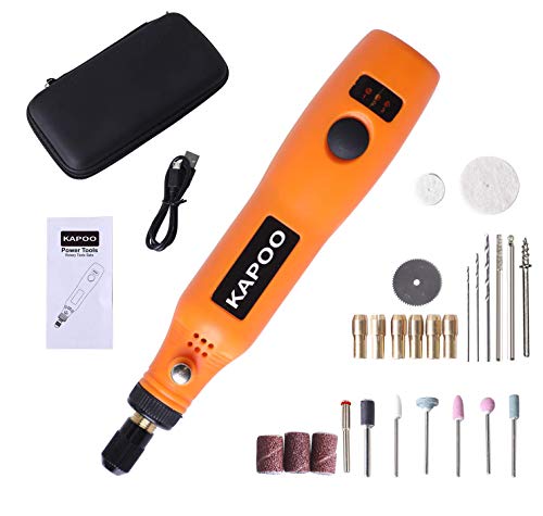 Mini Amoladora, 3.7V Amoladora Electrónica DC con 3 velocidad variable, Herramienta Rotativa USB Recargable con 26 Pcs Accesorios para los DIY trabajos de Pulido Abrasivo y Corte Mini Amoladora, 3.7V Amoladora Electrónica DC con 3 velocidad variable, Herramienta Rotativa USB Recargable con 26 Pcs Accesorios para los DIY trabajos de Pulido Abrasivo y Corte