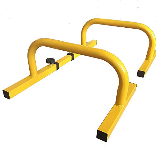 Mini barras del cuerpo de la torre de energía - Barras de empuje paralelas - Para el entrenamiento de peso corporal/calistenia para un entrenamiento en el hogar variado(Color:Amarillo,Tamaño:51x38x26c