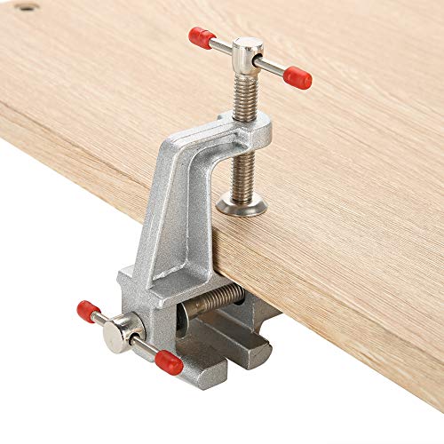 Mini Bench Vise, con mandíbula ajustable, peso ligero, tornillo, mesa de hobby, aleación de aluminio unida a un banco de trabajo para trabajos pequeños Hobby Jewelry DIY Mini Bench Vise, con mandíbula ajustable, peso ligero, tornillo, mesa de hobby, aleación de aluminio unida a un banco de trabajo para trabajos pequeños Hobby Jewelry DIY