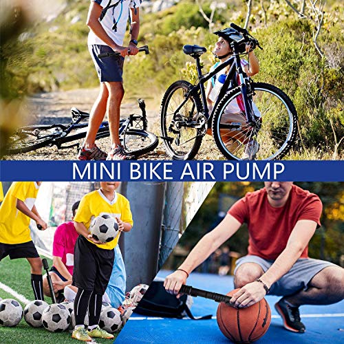Mini Bomba De Bicicleta, Bomba de Mano Pequeña, 120 PSI - Mini Bomba de Aire Inflador, con Marco fijo, Tuerca de tornillo, Aguja de gas, Manguera, Valvulas, para Bicicletas de Montaña/Moto Mini Bomba De Bicicleta, Bomba de Mano Pequeña, 120 PSI - Mini Bomba de Aire Inflador, con Marco fijo, Tuerca de tornillo, Aguja de gas, Manguera, Valvulas, para Bicicletas de Montaña/Moto