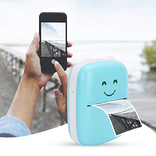 Mini impresora de bolsillo Bluetooth, impresora portátil Mini impresora de papel Impresora móvil Impresora inalámbrica portátil Máquina para hacer etiquetas para asistencia laboral/impresión de fotos/