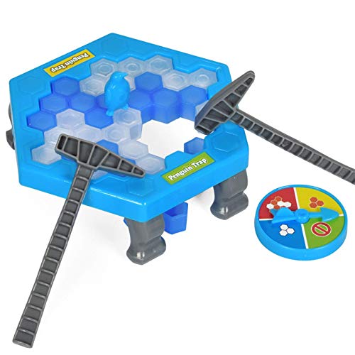 Mini Juego De Mesa De Trampa para Pingüinos para Niños, Trampa De Juguete, Pingüino De Rescate Interactivo, Martillo para Romper El Hielo, Bloque De Juguete, Desafío Peligroso para Piolet