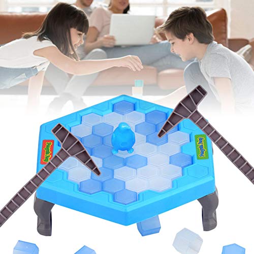 Mini Juego De Mesa De Trampa para Pingüinos para Niños, Trampa De Juguete, Pingüino De Rescate Interactivo, Martillo para Romper El Hielo, Bloque De Juguete, Desafío Peligroso para Piolet