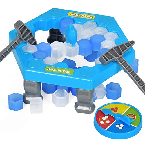 Mini Juego De Mesa De Trampa para Pingüinos para Niños, Trampa De Juguete, Pingüino De Rescate Interactivo, Martillo para Romper El Hielo, Bloque De Juguete, Desafío Peligroso para Piolet