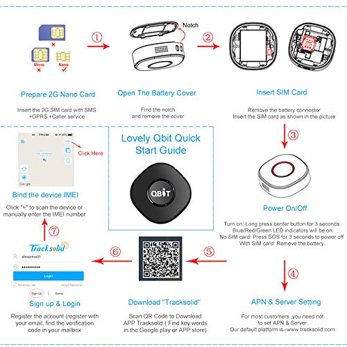 Mini Localizador GPS con Aplicación Gratuita para Android iOS/Rastreo GPS en Tiempo Real/Geo-Cerca/Alarmas SOS/Conversación bidireccional, Portátil GPS Tracker para Niños Adultos Mayores