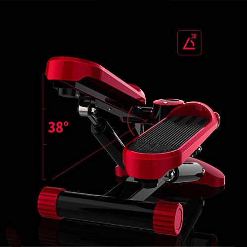 Mini Paso a Paso Inteligente App Equipo Home Fitness Ultra silencioso Montaje del Pedal de la máquina Mini portátil de Pasos (Color : Red, Size : 43x33x20cm)