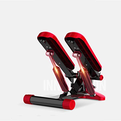 Mini Paso a Paso Inteligente App Equipo Home Fitness Ultra silencioso Montaje del Pedal de la máquina Mini portátil de Pasos (Color : Red, Size : 43x33x20cm)