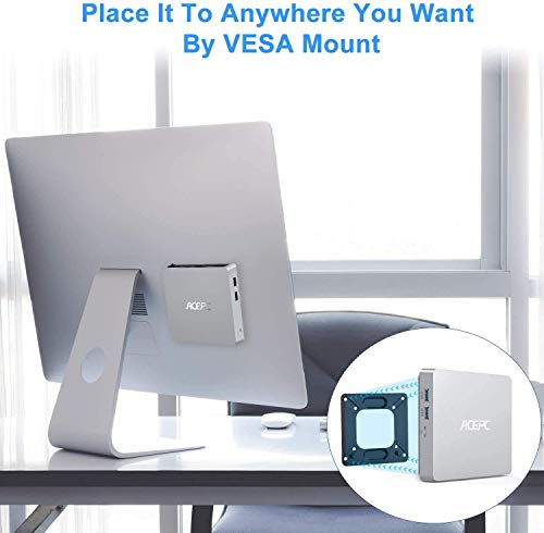 Mini PC,Windows 10 Pro Intel Atom Z8350 Mini computadora sin ventilador Computadora de escritorio de 8GB DDR3/128GB eMMC compatible con 4K HD,Salida HDMI + VGA, WiFi 2.4G/5G,Gigabit Ethernet,Bluetooth Mini PC,Windows 10 Pro Intel Atom Z8350 Mini computadora sin ventilador Computadora de escritorio de 8GB DDR3/128GB eMMC compatible con 4K HD,Salida HDMI + VGA, WiFi 2.4G/5G,Gigabit Ethernet,Bluetooth
