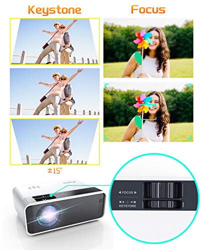 Mini Proyector, ELEPHAS Proyector Portatil 5500 Lumen Proyector de Cine en Casa LED de 50,000 Horas Vida 1080P Compatible