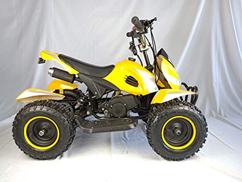 Mini quad de gasolina con motor de 49cc de 2 tiempos -ATV07 COBRA. / Mini quad para niños de 4 a 10 años/miniquad infantil (AMARILLO)