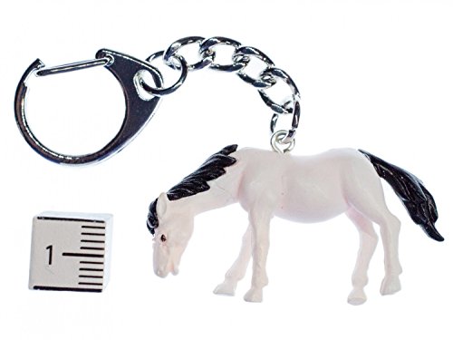 Miniblings Caballo Llavero adjuntos Keyring Paseos en Pony Caballos Blancos