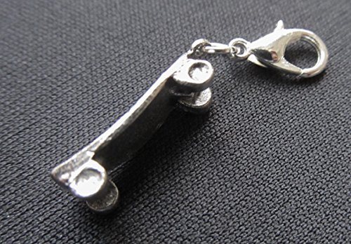 Miniblings Monopatín Pulsera del Encanto niños Patinaje Patinaje Plata Miniblings Monopatín Pulsera del Encanto niños Patinaje Patinaje Plata