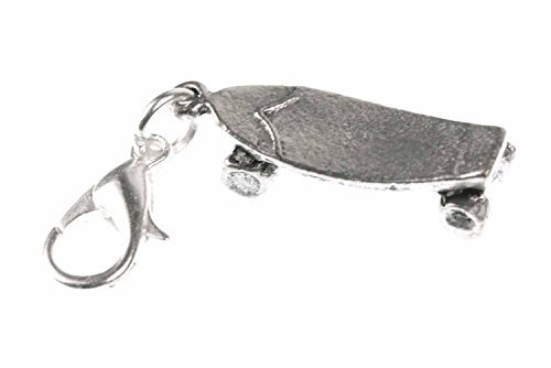 Miniblings Monopatín Pulsera del Encanto niños Patinaje Patinaje Plata Miniblings Monopatín Pulsera del Encanto niños Patinaje Patinaje Plata