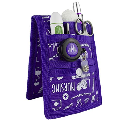 MINIKEEN'S , Salvabolsillos enfermera , Estampado morado , Mobiclinic