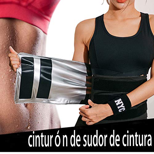 MINIRAH! Sauna Slimming Belt Fajas Reductoras Adelgazantes Hot Shaper Neopreno Chaleco Hot Shaper de Sudoración Fitness Deportivo Corset para Mujer Hombre (Negro, M)