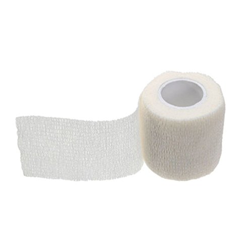 Mintice 10 X vendaje autoadhesivo vendajes cohesivos fuerte elástico cinta de primeros auxilios color de blanco para muñeca tobillo deporte Los 4.5mx5cm