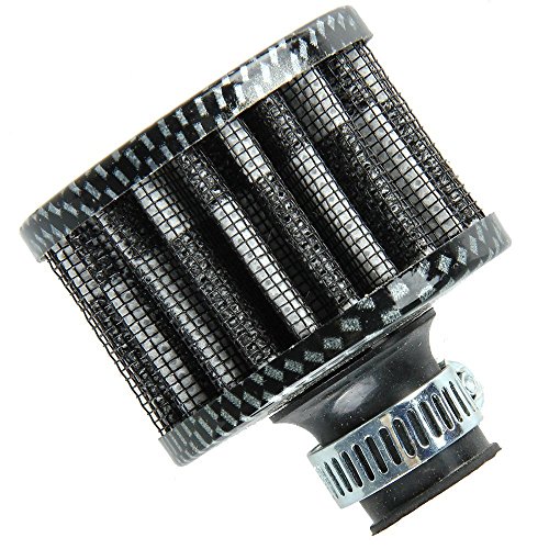 Mintice 12mm Mini Carbon Fiber Universal Car Motor Cone Cold Clean Air Intake Filter Turbo Vent Vehicle