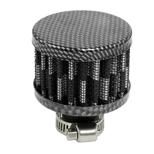 Mintice 12mm Mini Carbon Fiber Universal Car Motor Cone Cold Clean Air Intake Filter Turbo Vent Vehicle