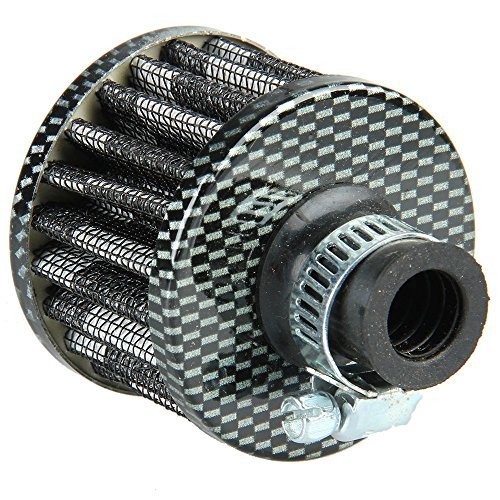 Mintice 12mm Mini Carbon Fiber Universal Car Motor Cone Cold Clean Air Intake Filter Turbo Vent Vehicle
