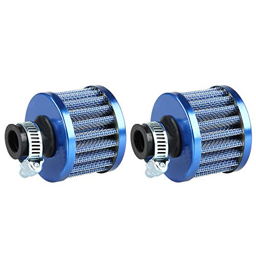 Mintice 2 x 12 mm Mini Universal Coche Motor Cono Limpio Frío Filtro de entrada de aire Turbo Vent Vehículo