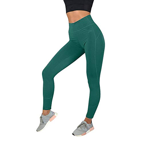 MINXINWY Mallas Mujer Deportivas, Leggins Fitness Malla Fitness Deportes Gimnasio Running Yoga Athletic Pants Pantalones Mujer el Corte Ingles Color sólido